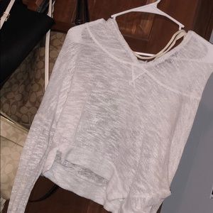 Hollister mesh cropped sweatshirt
